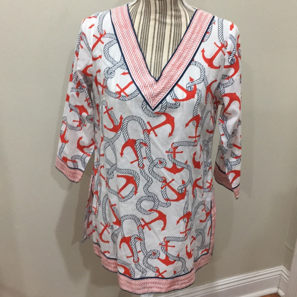 Gretchen Scott anchor blouse Small